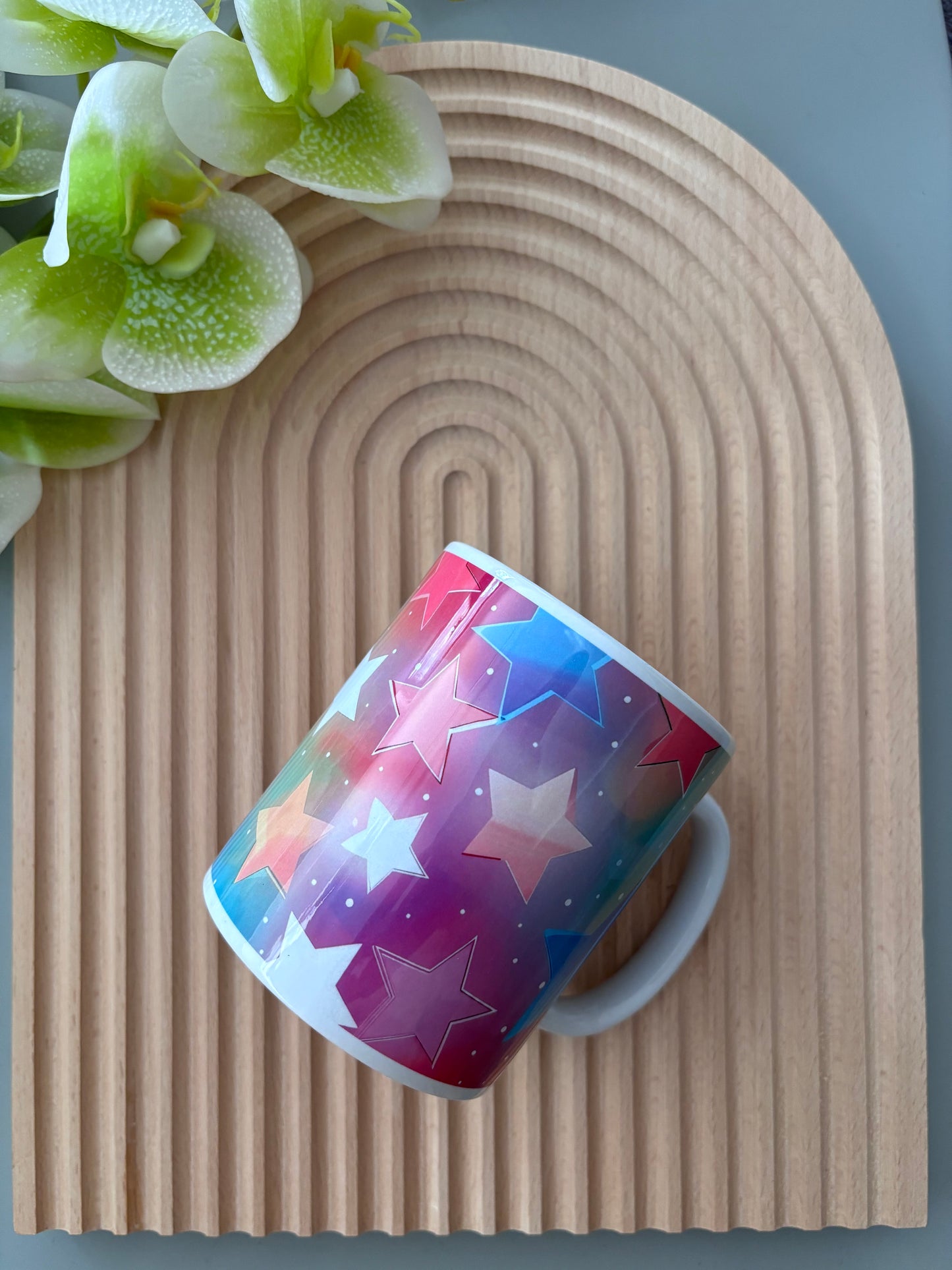 Colourful stars mug