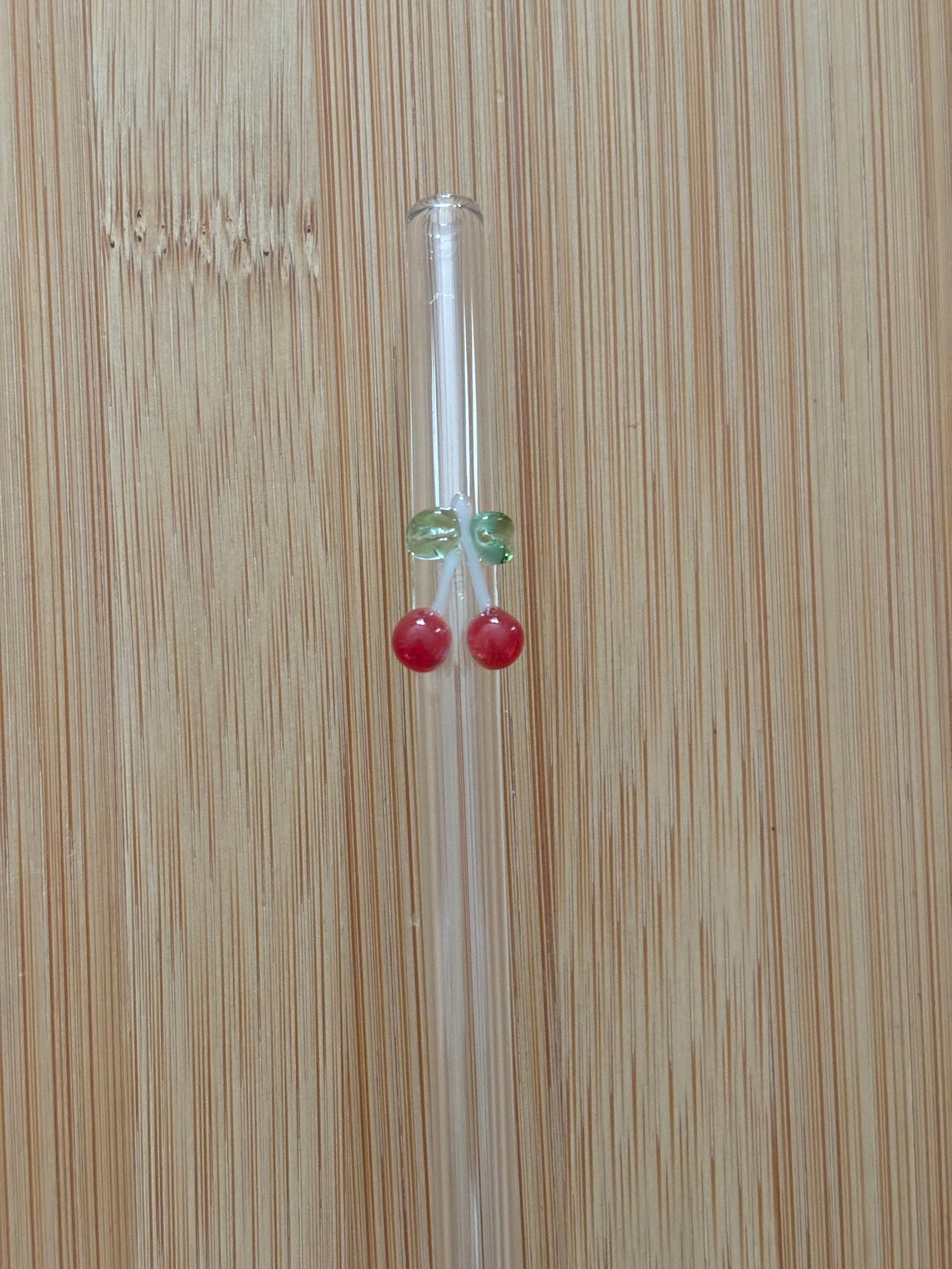 Red cherry straw