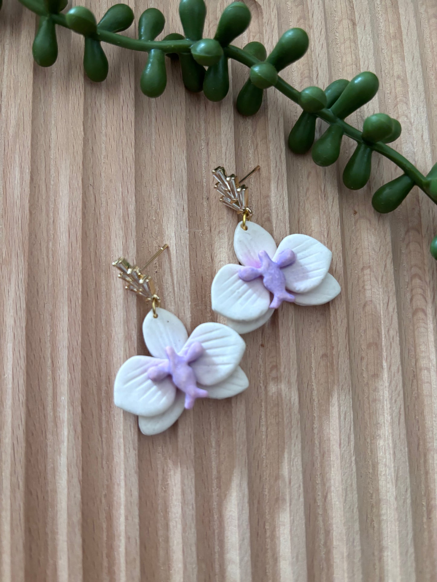 Orchid earrings