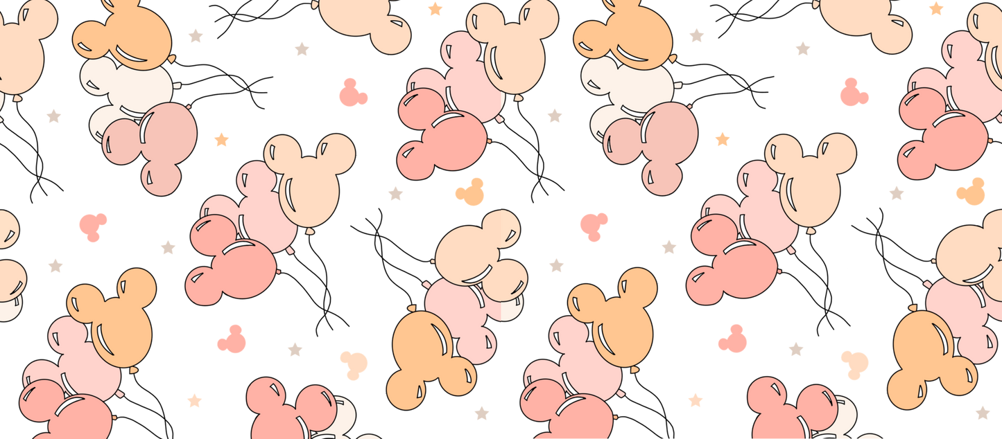 Mouse balloons uv dtf cup wrap