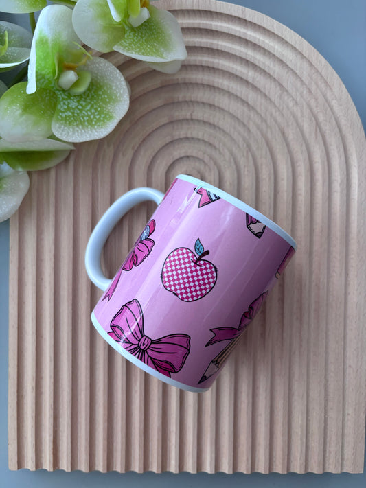 Pink teacher mug