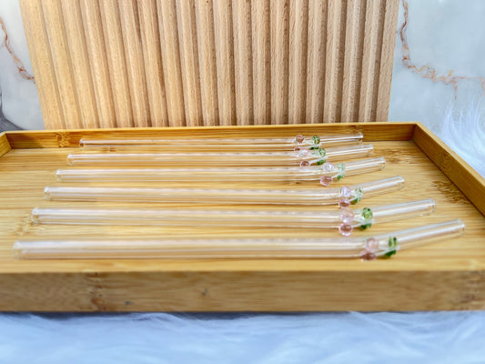 Pink cherry straw