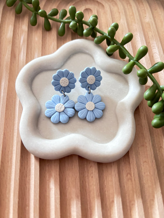 Double flower earrings