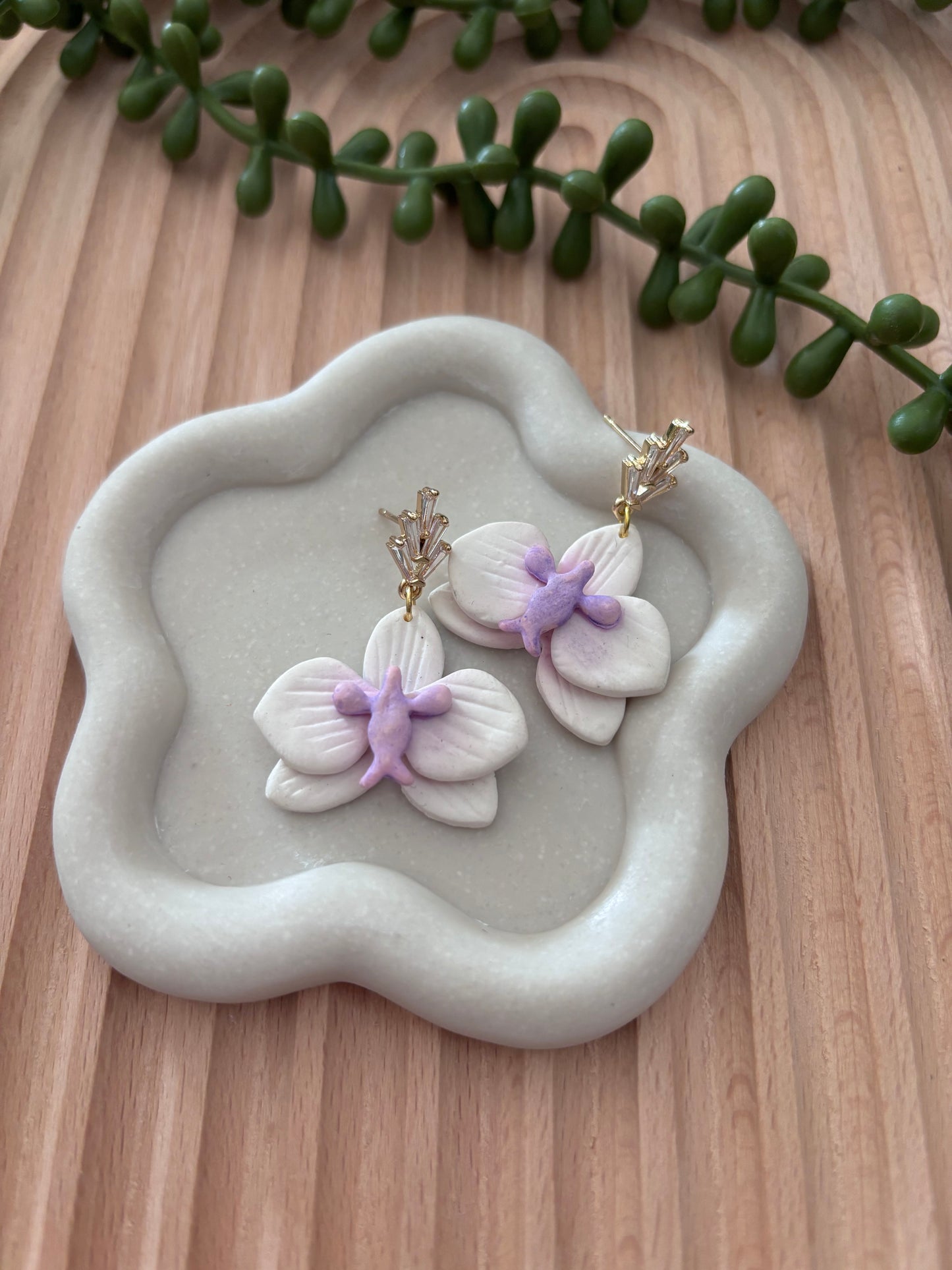 Orchid earrings
