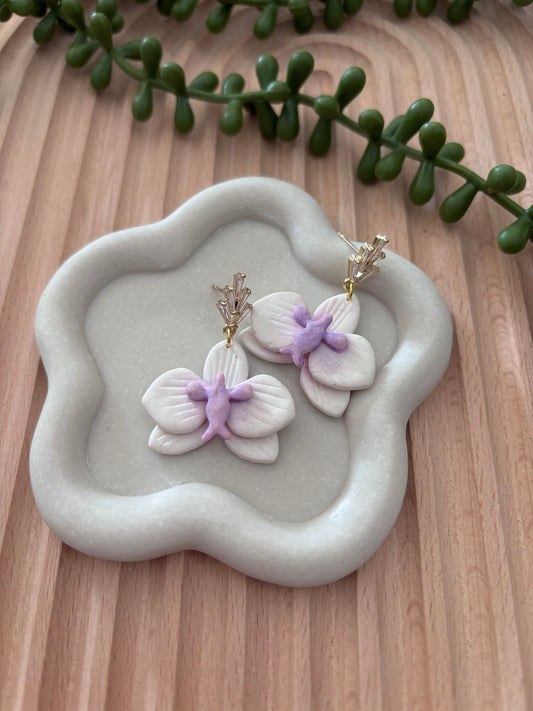 Orchid earrings