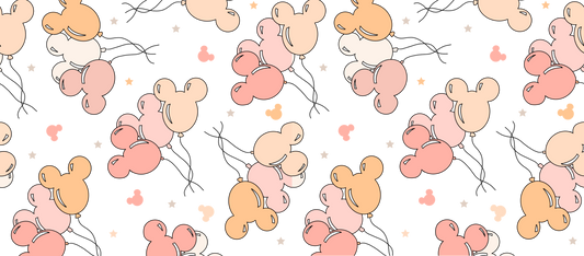 Mouse balloons uv dtf cup wrap